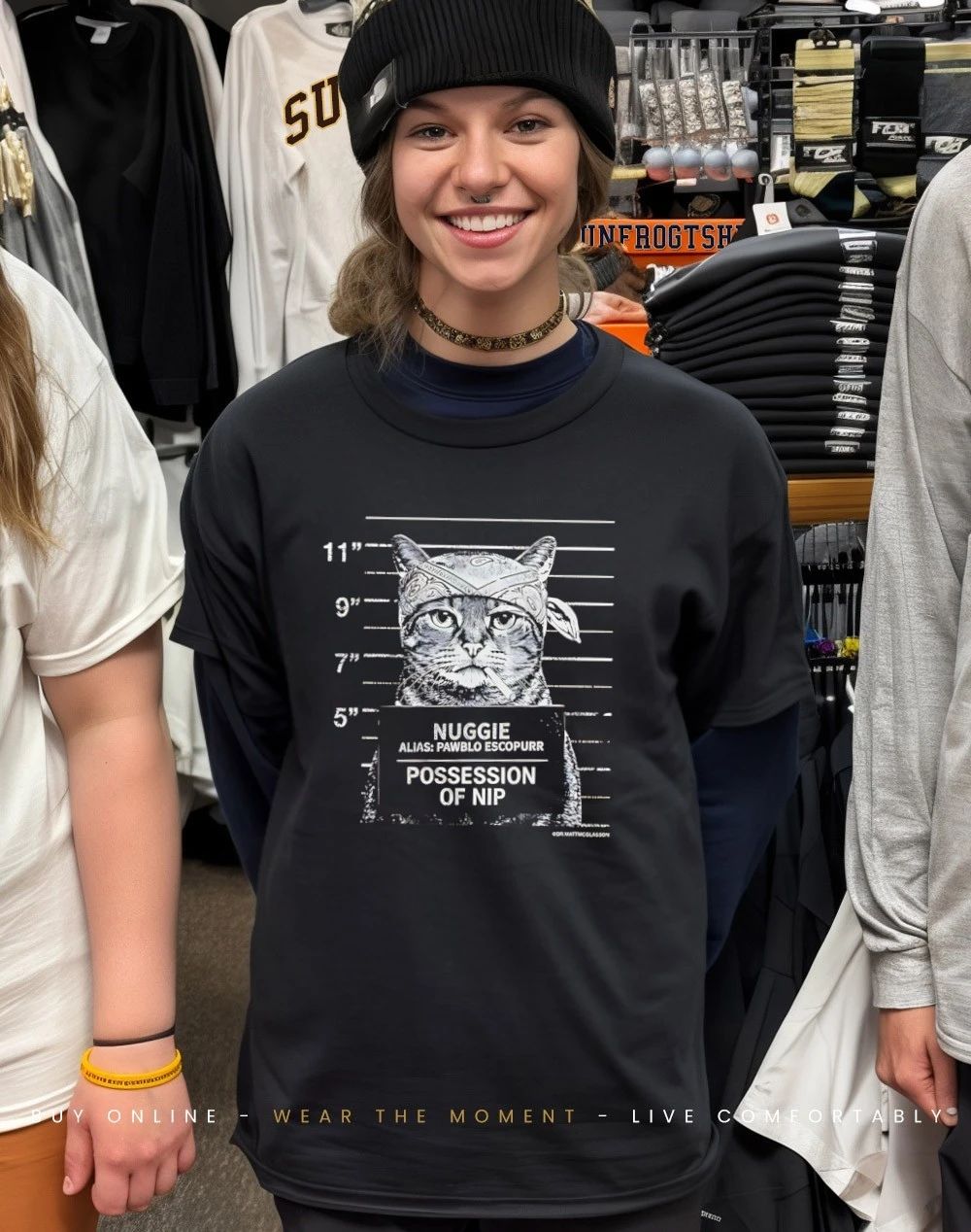Nuggie Pawblo Escopurr Possession Of Nip mugshot shirt