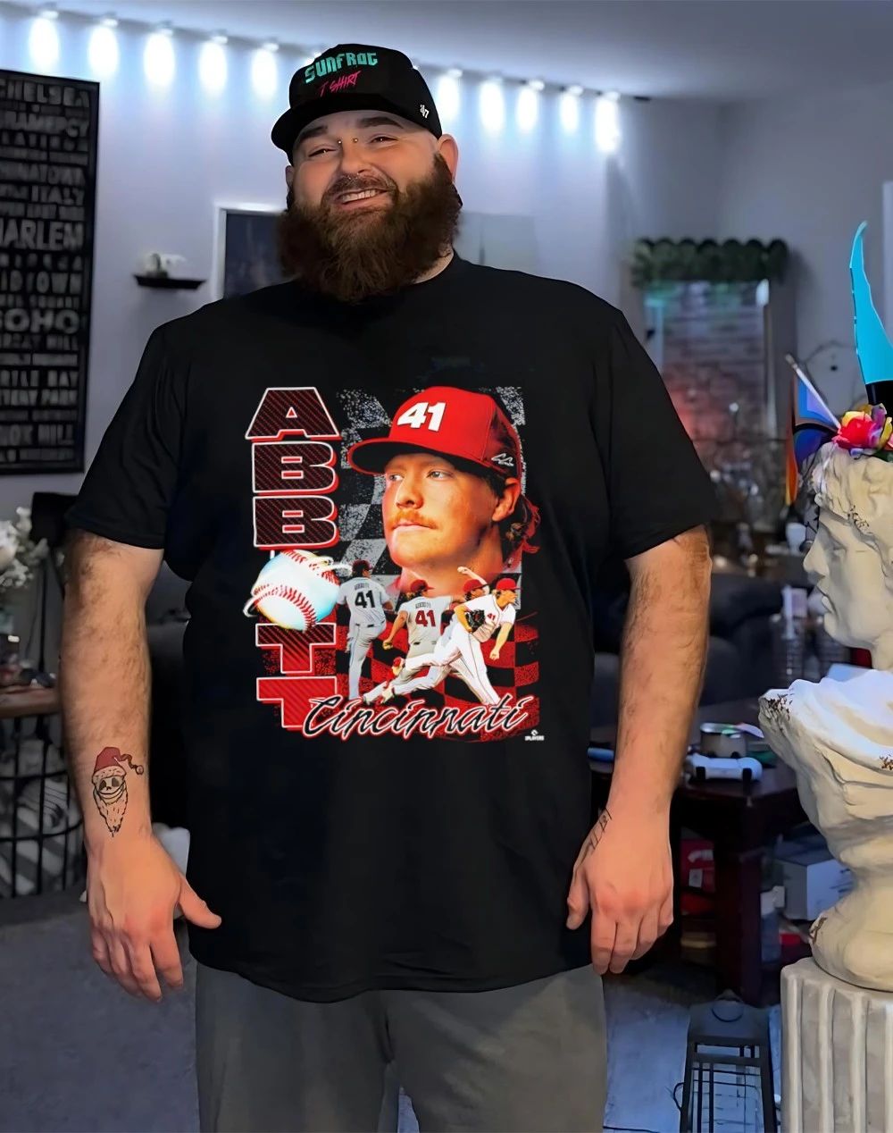 Cincinnati Reds Andrew Abbott Start Your Engine graphic shirt