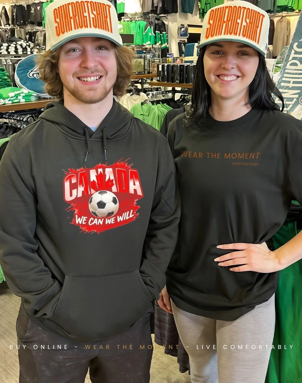 Canada We Can We Will soccer graphic shirt