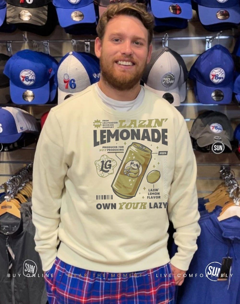 Sloth lazin’ lemonade own your lazy produced fore not producing shirt