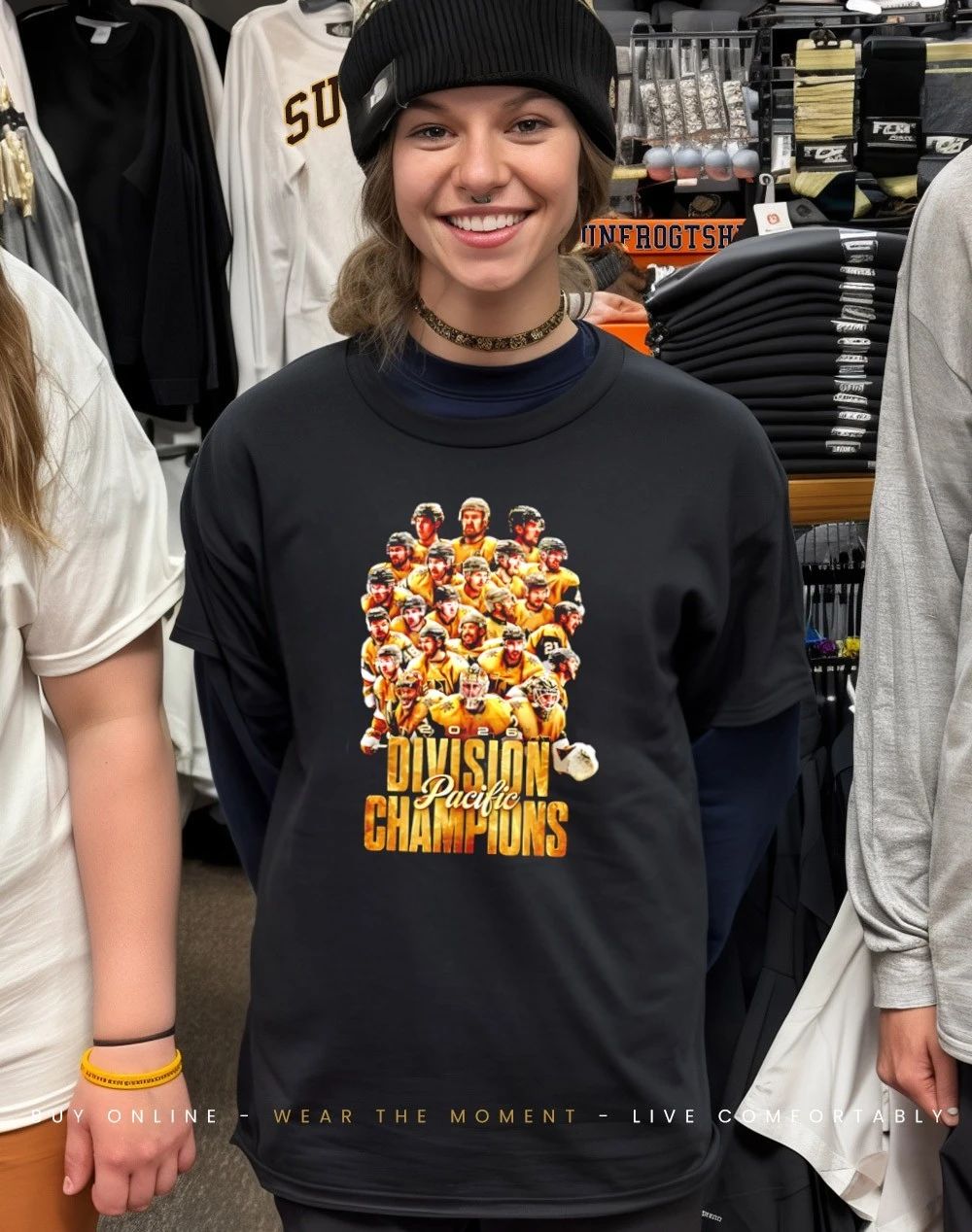 Vegas Golden Knights 2026 Pacific Division Champions all team shirt