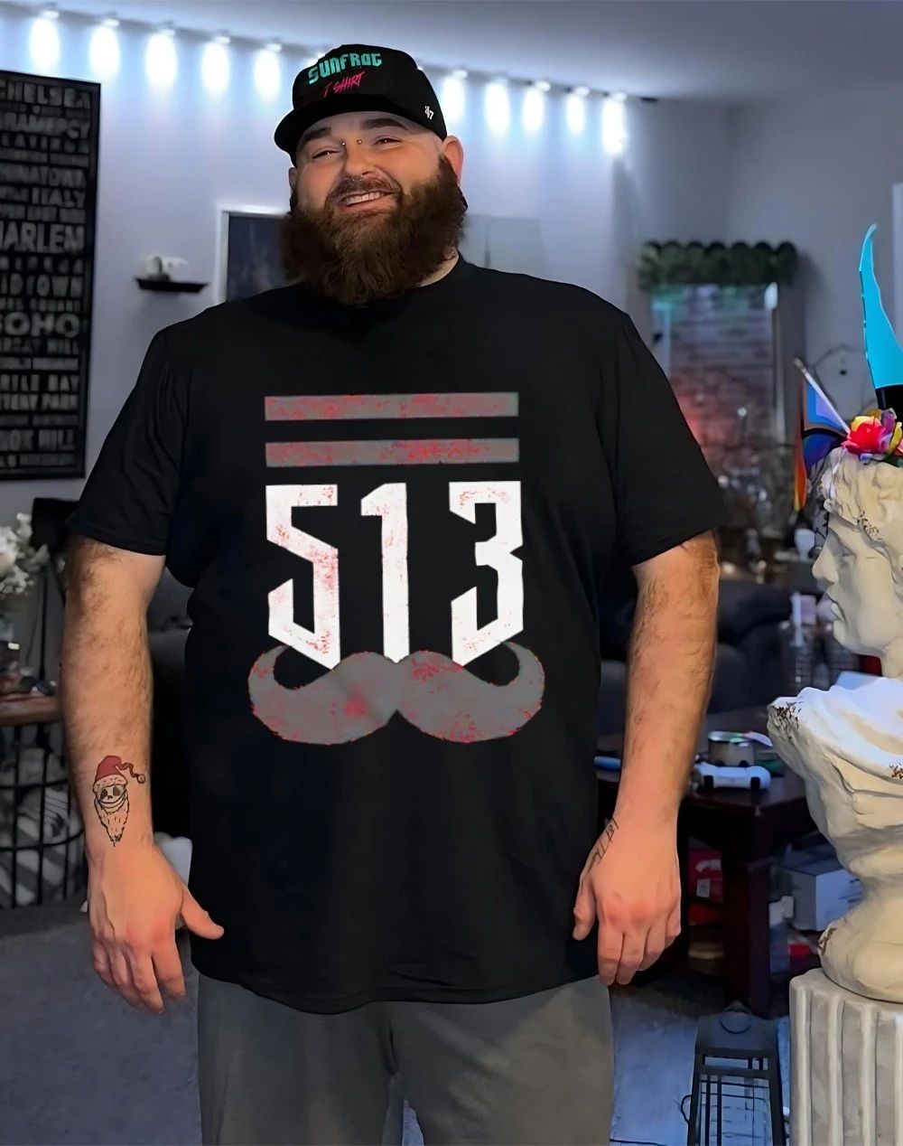 The 513 Stache Cincinnati Baseball shirt