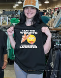 I eat the weights when no one is looking icon shirt