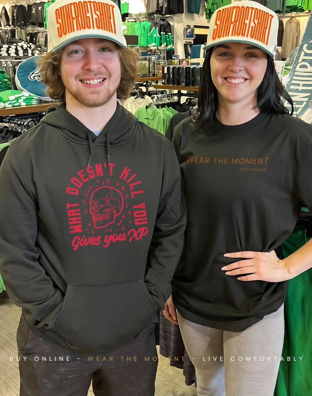 Skull what doesn’t kill you gives you XP shirt
