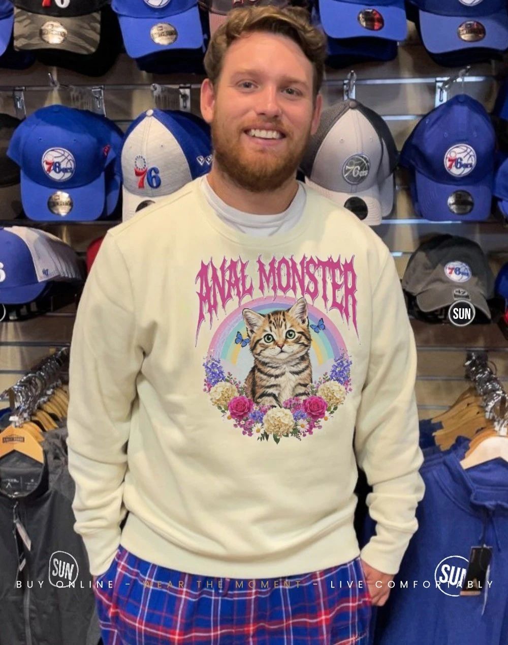 Kitten flowers anal monster shirt