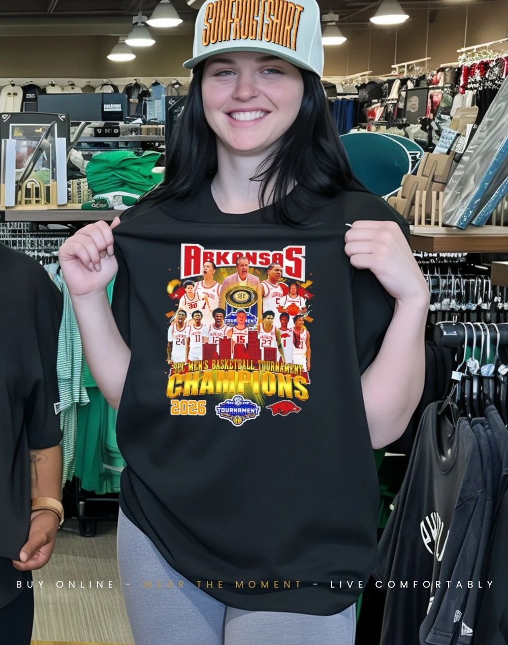Arkansas Razorbacks 2026 SEC Men’s Basketball Tournament Champions graphic shirt