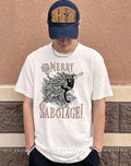 On the Night Train Merry Sabotage cat climbing tree shirt