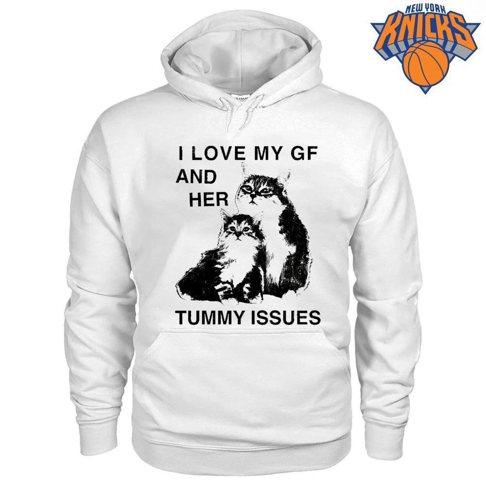 I Love My GF And Her Tummy Issues Funny Cats Shirt