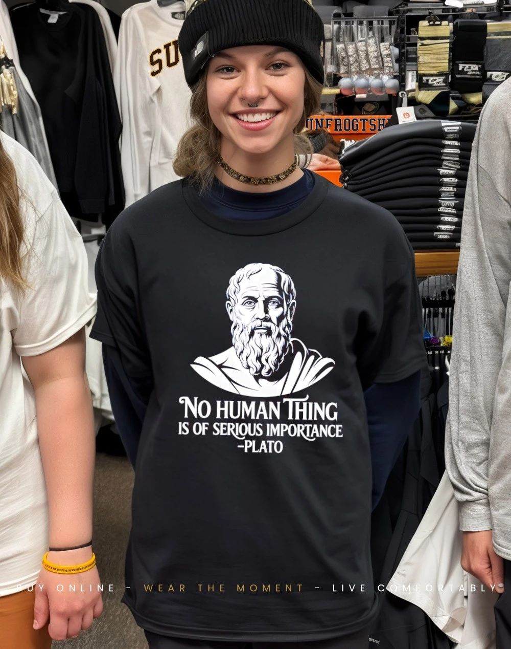 Plato no human is of serious importance shirt