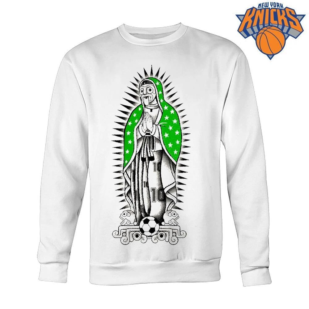 Traditional Mexican Tattoo Art Virgen De Guadalupe 10 Soccer Fan Graphic Shirt