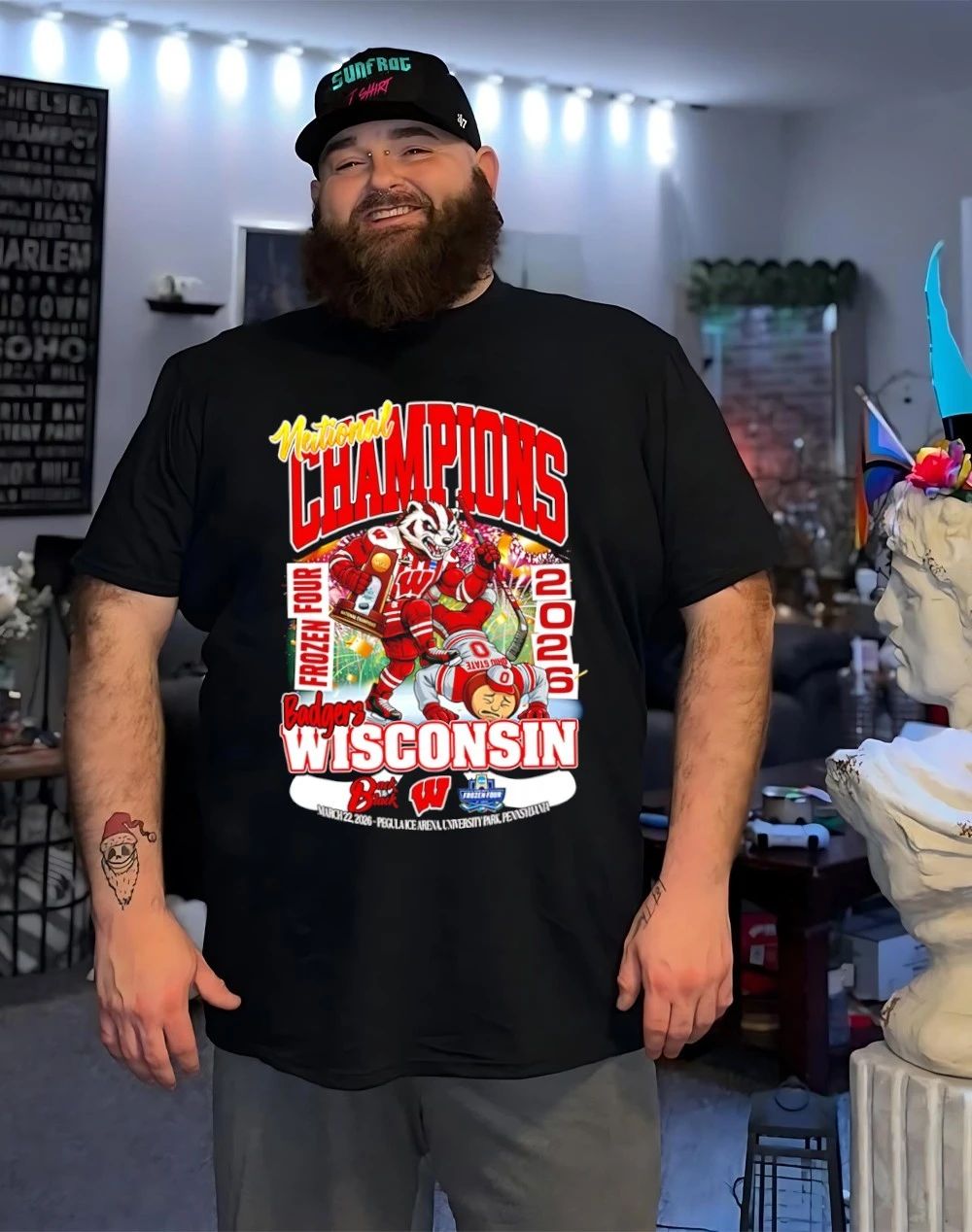 Wisconsin Badgers Women’s Ice Hockey 2026 National Champions mascot shirt