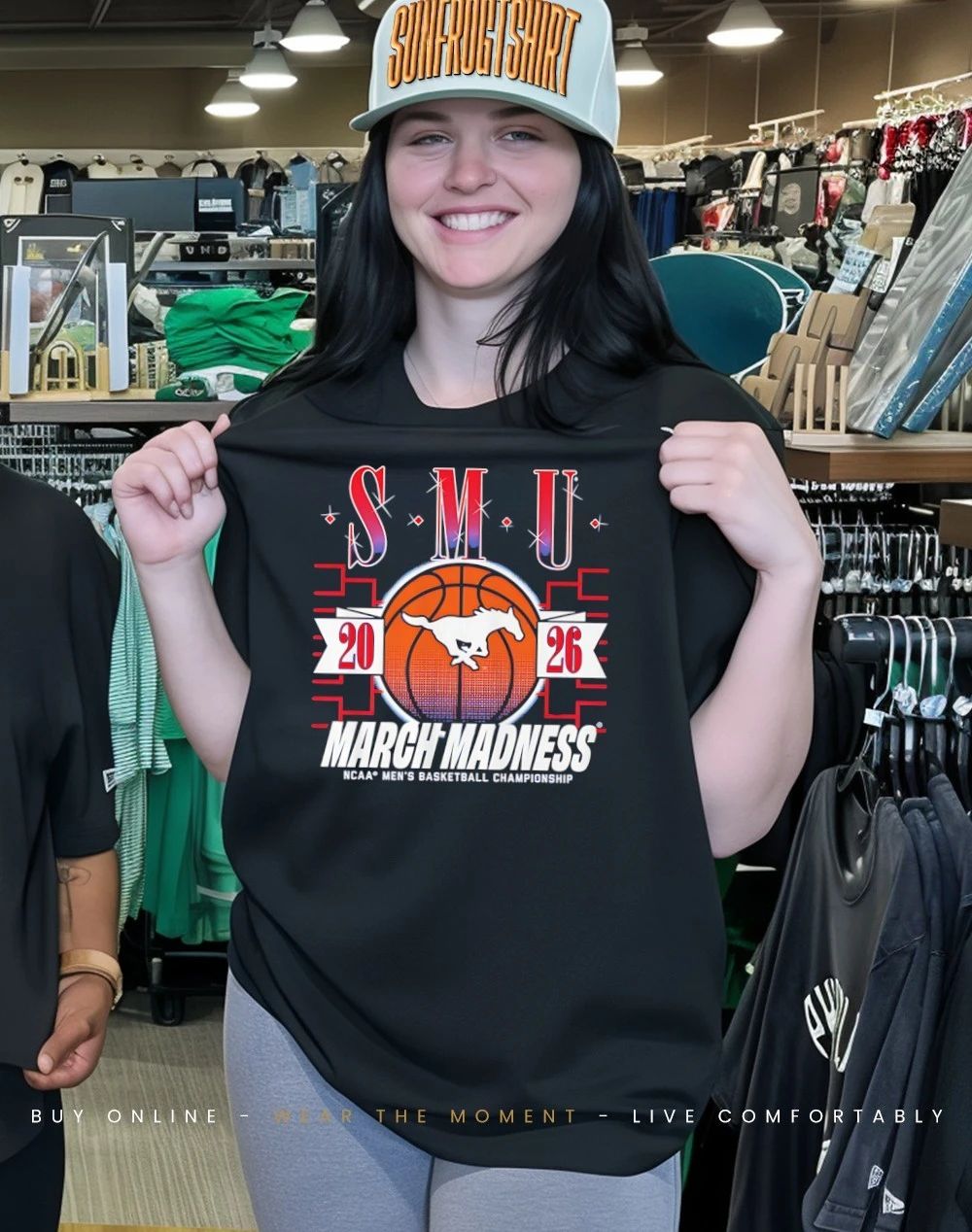 SMU Mustangs MBB 2026 March Madness logo shirt