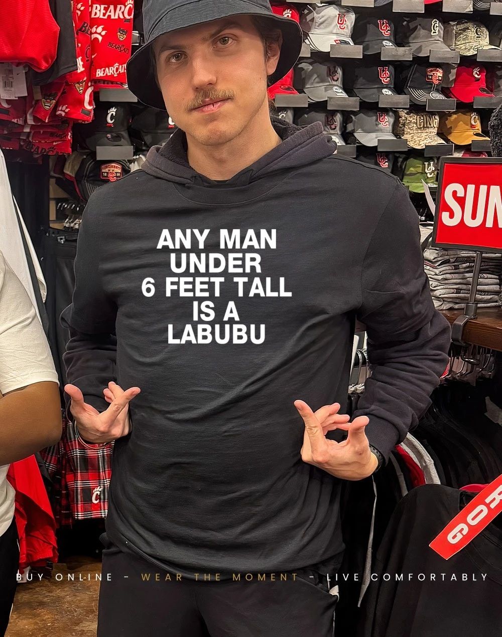 Any man under 6 feet tall is a labubu shirt