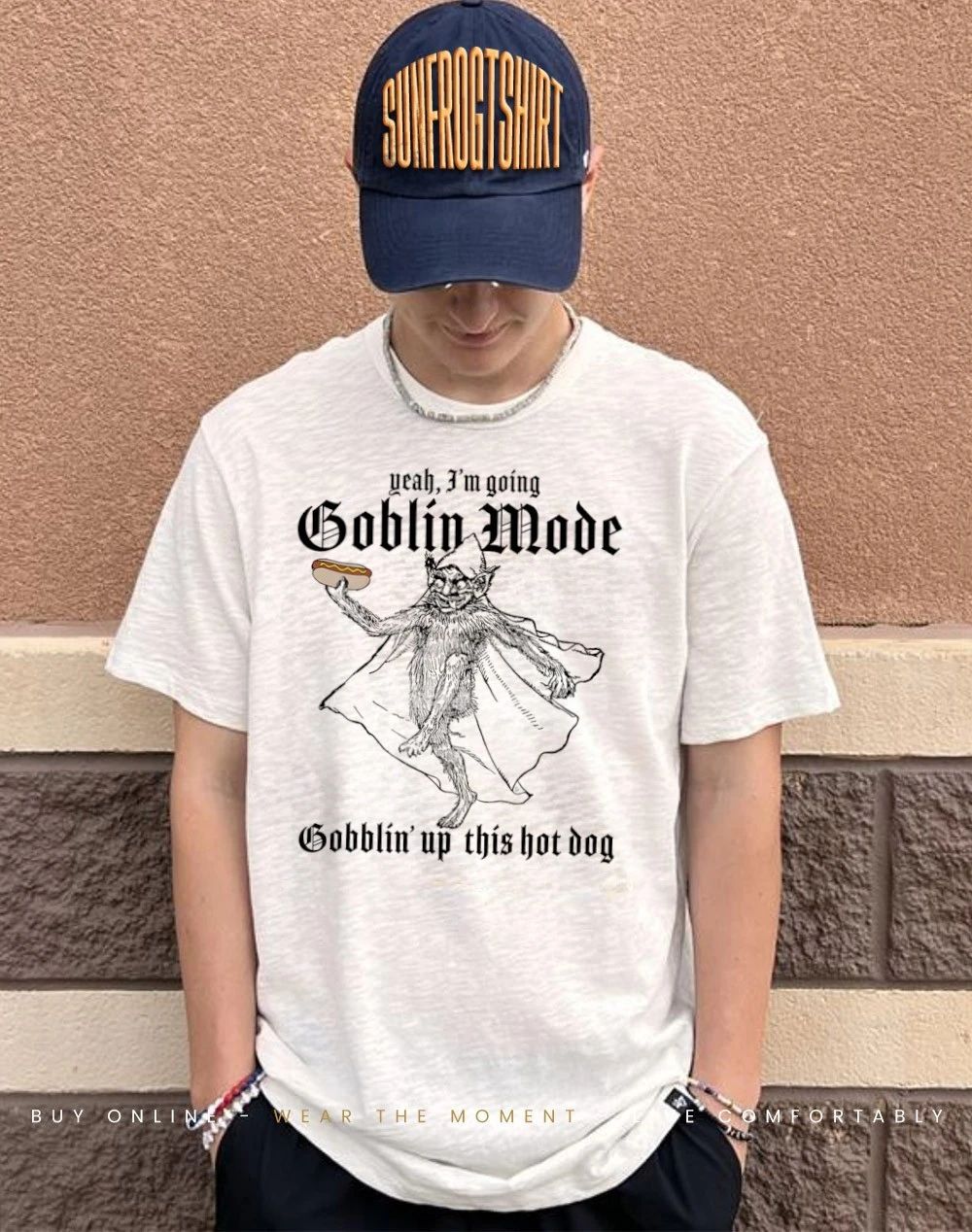 Yeah I’m going goblin mode Gobblin’ up this hot dog shirt