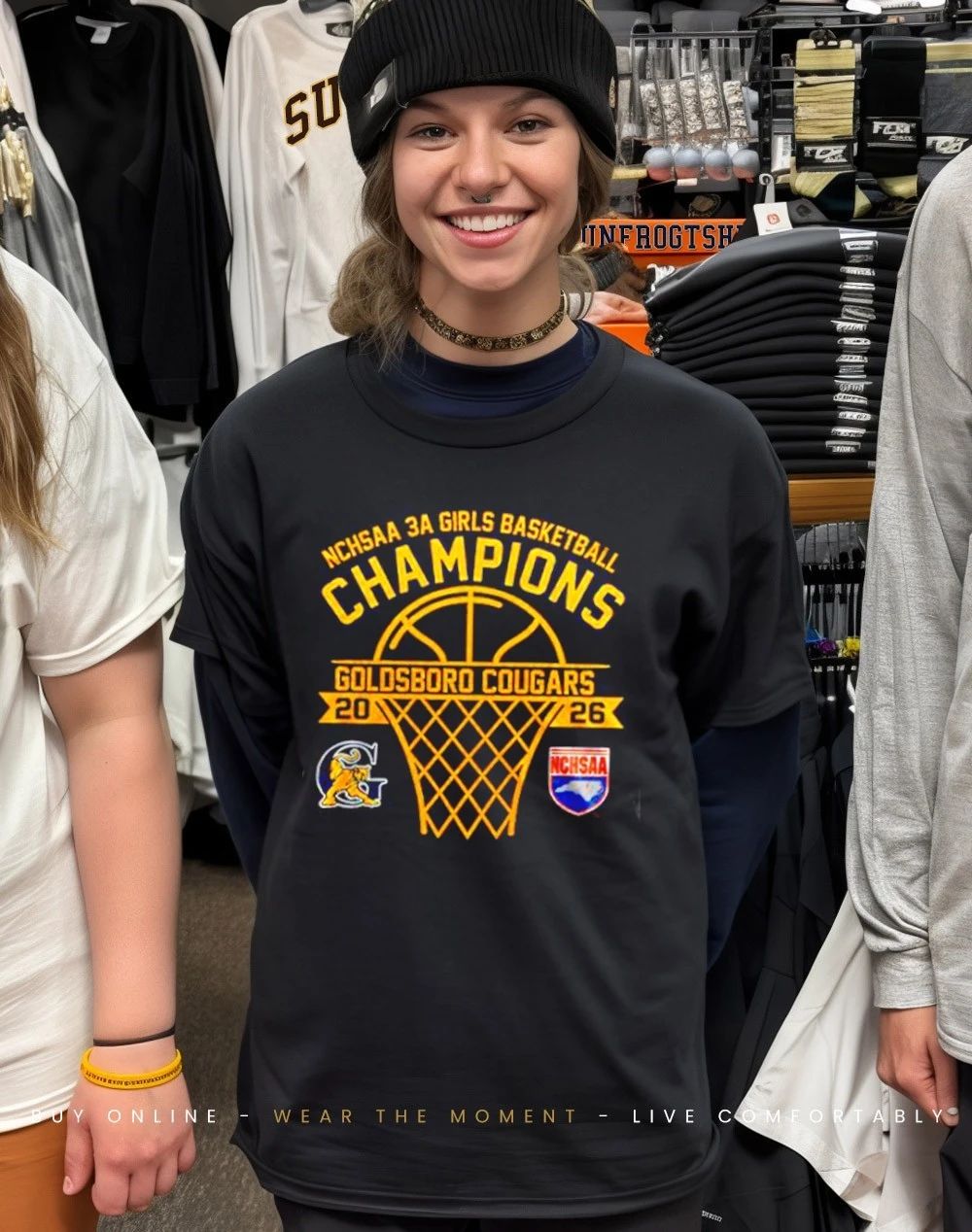 Goldsboro Cougars NCHSAA 3A Girls Basketball Champions 2026 logo shirt
