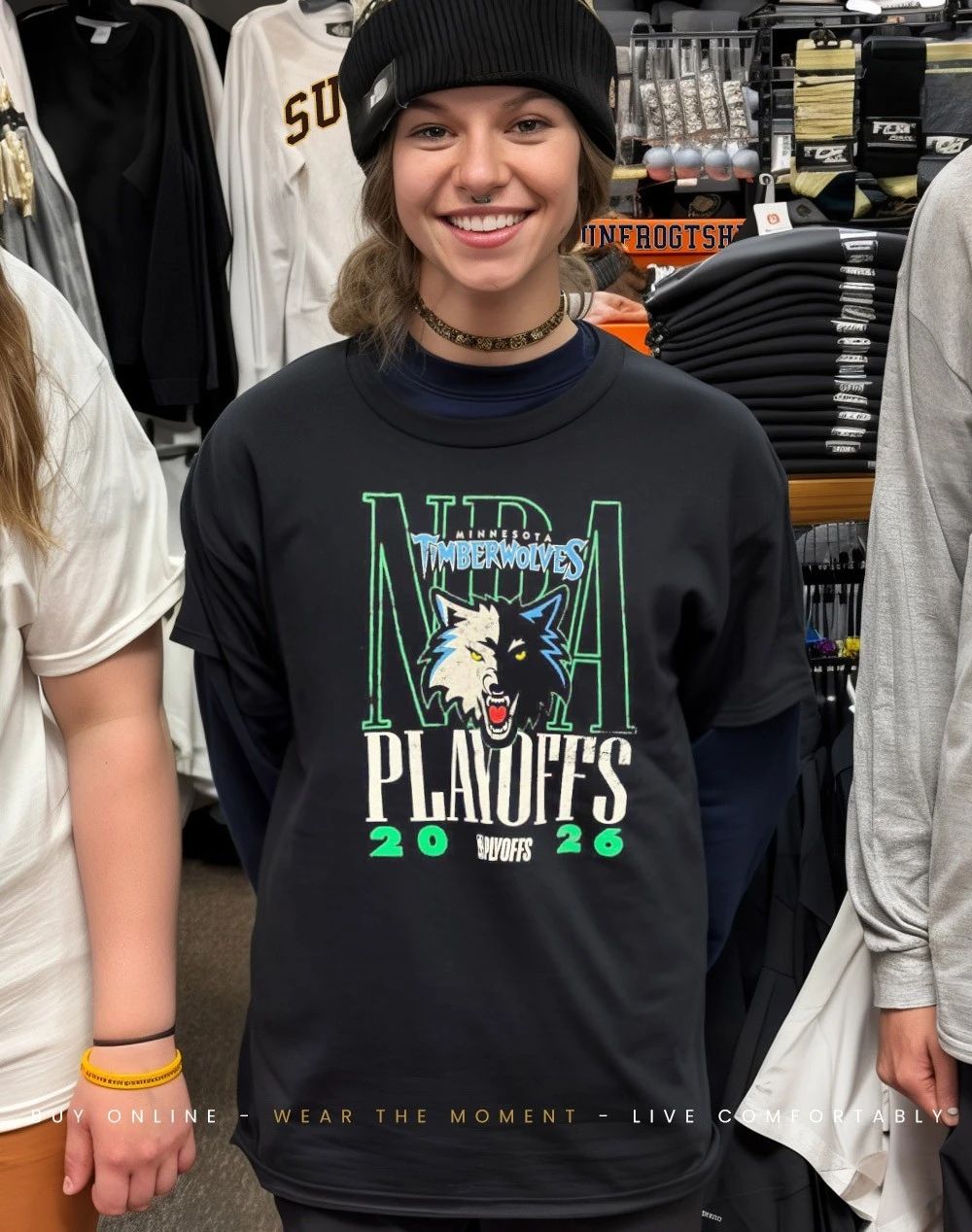 2026 NBA Playoffs Minnesota Timberwolves Wolves front and back shirt