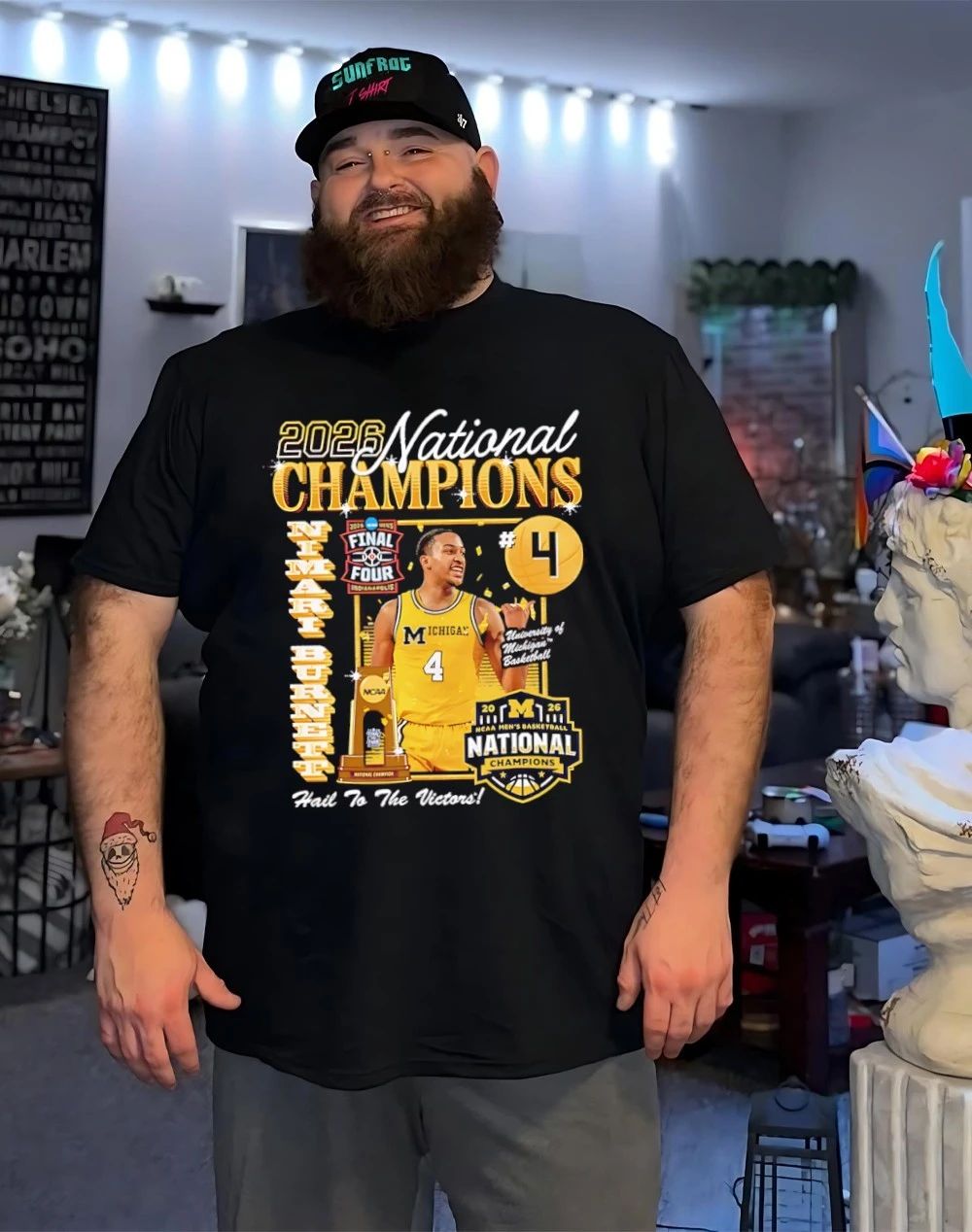 Nimari Burnett 2026 Michigan Men’s Basketball National Champions shirt