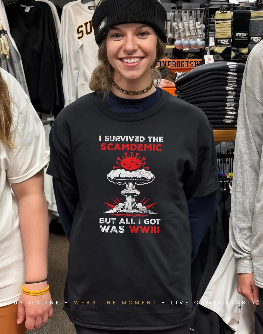 I survived the scamdemic but all I got was WWIII shirt