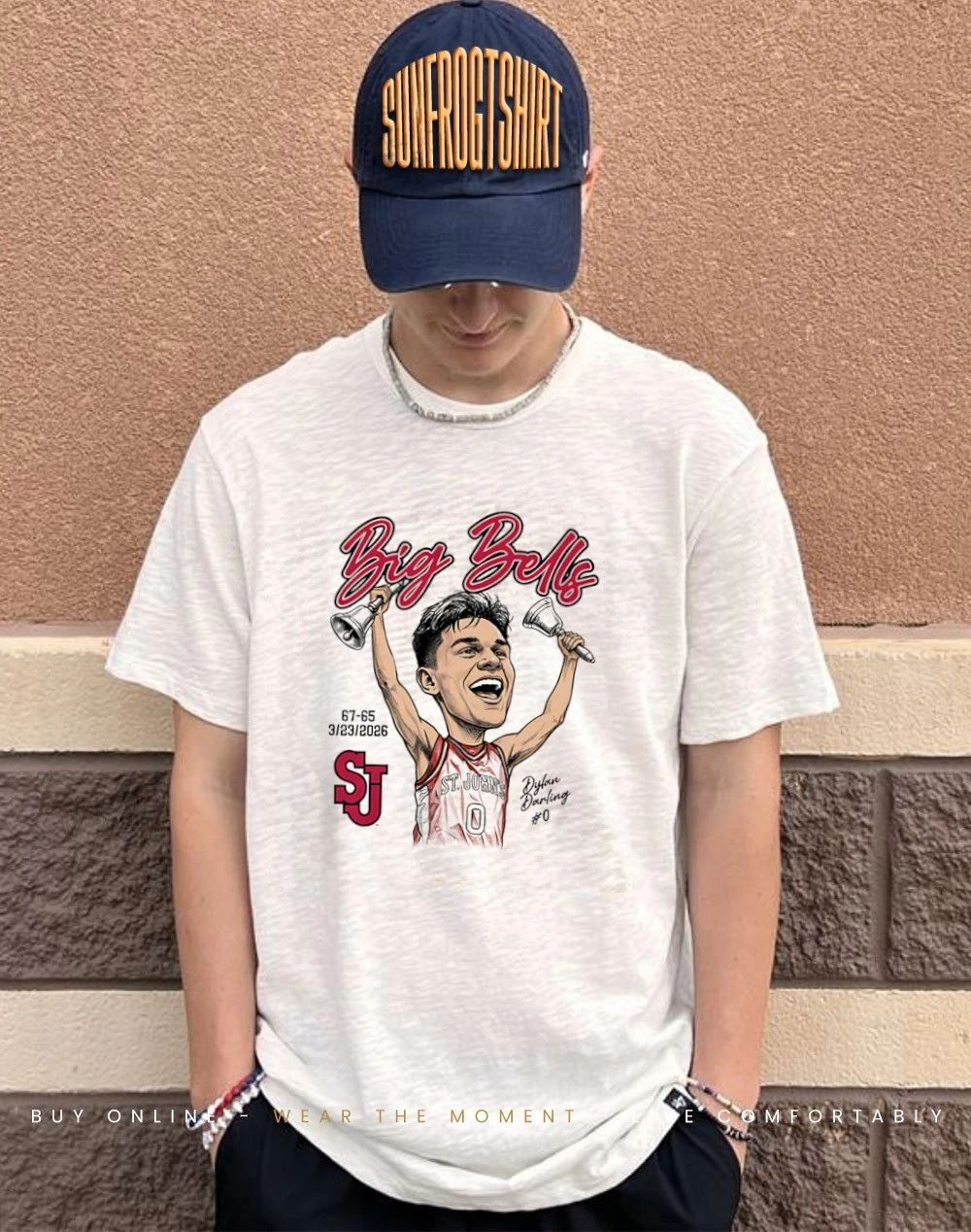 Dylan Darling St. John’s Red Storm Big Bells caricature shirt