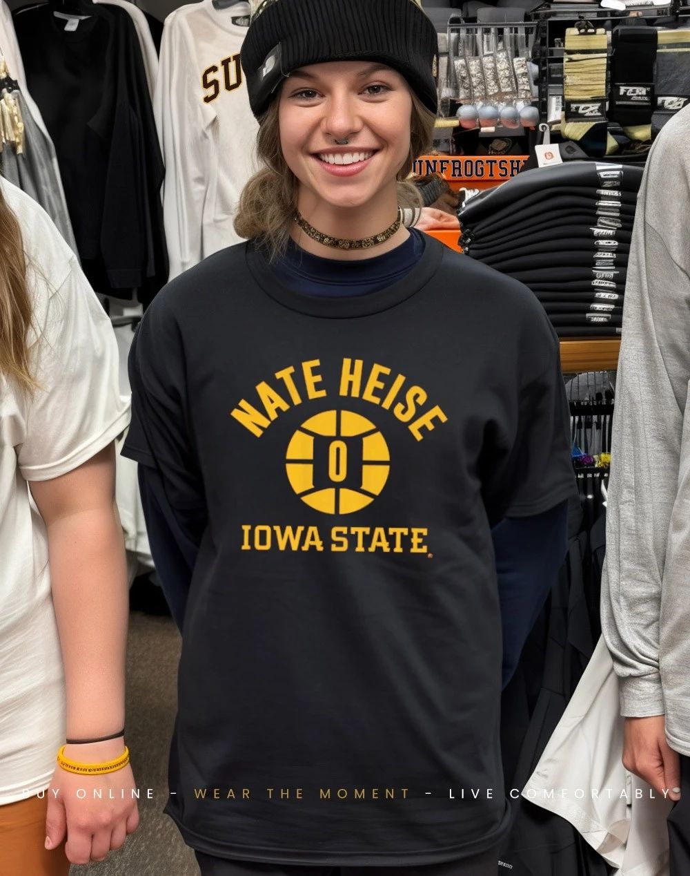 Iowa State Basketball Nate Heise Name Number Ball shirt