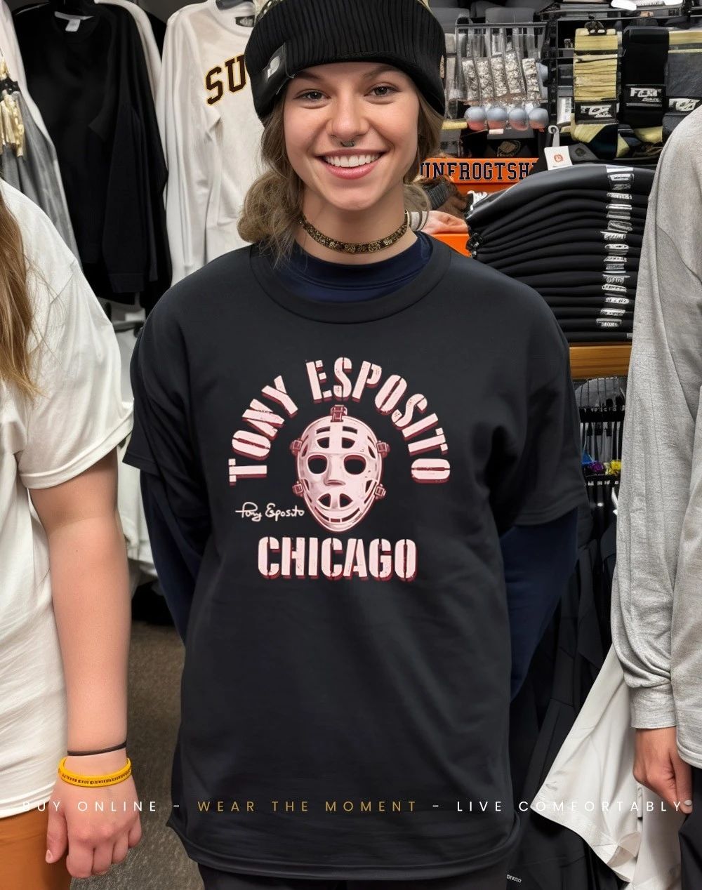 Tony Esposito Chicago Mask Emblem shirt