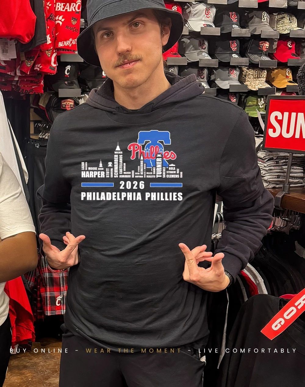 Philadelphia Phillies 2026 players names city skyline shirt