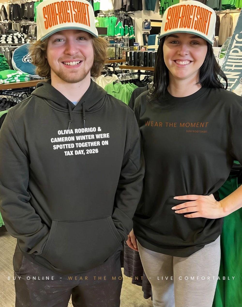 Olivia and Cameron Winter Were Spotted Together on Tax Day 2026 shirt