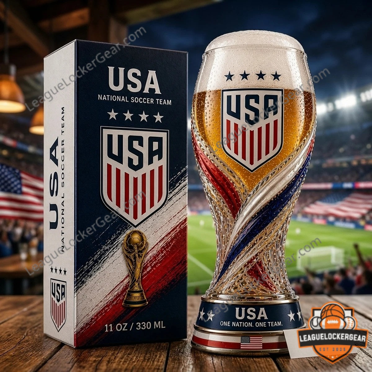 USA World Cup 2026 Trophy Beer Glass
