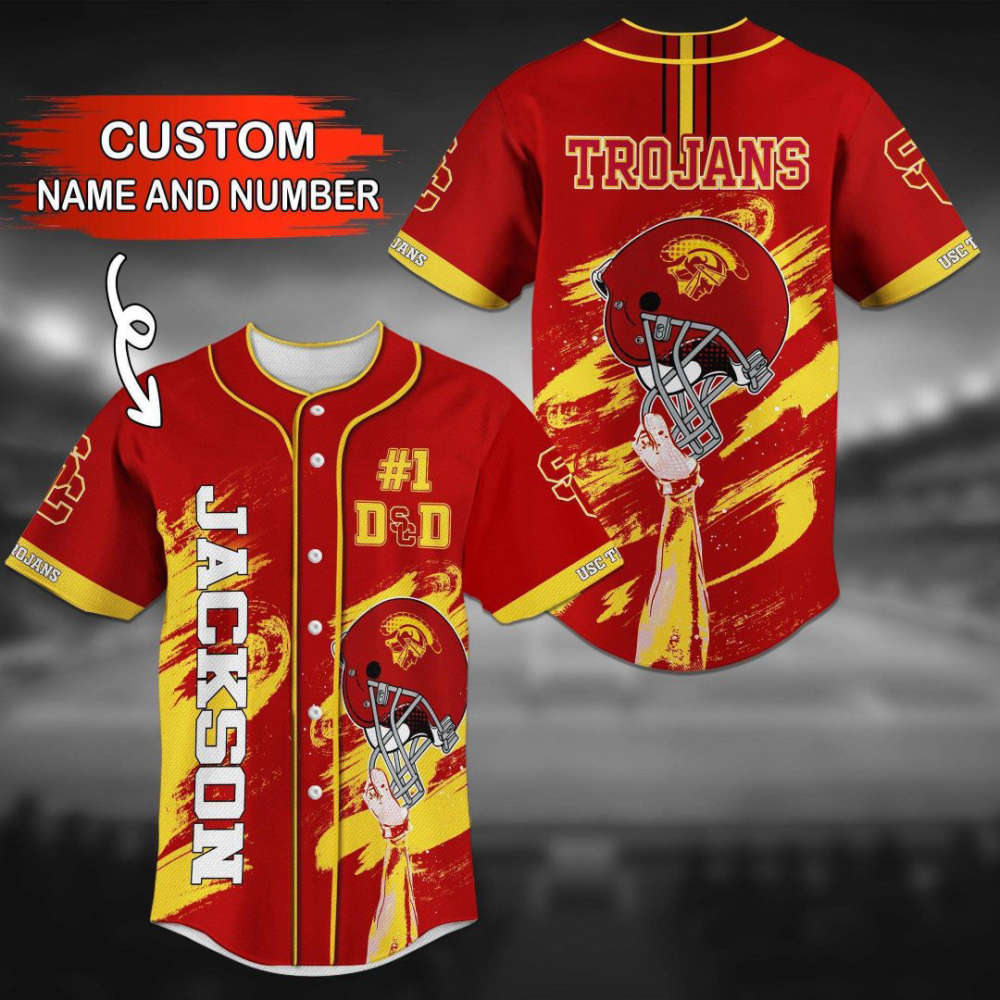 Customize Your Style with USC Trojans Personalized Baseball Jersey - lylyprint.com