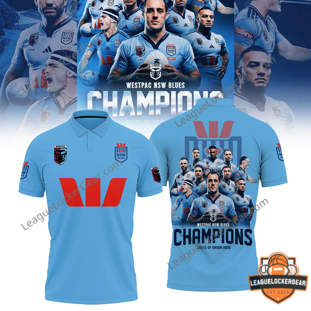 Westpac New South Wales Blues State of Origin 2026 Champions T-Shirt