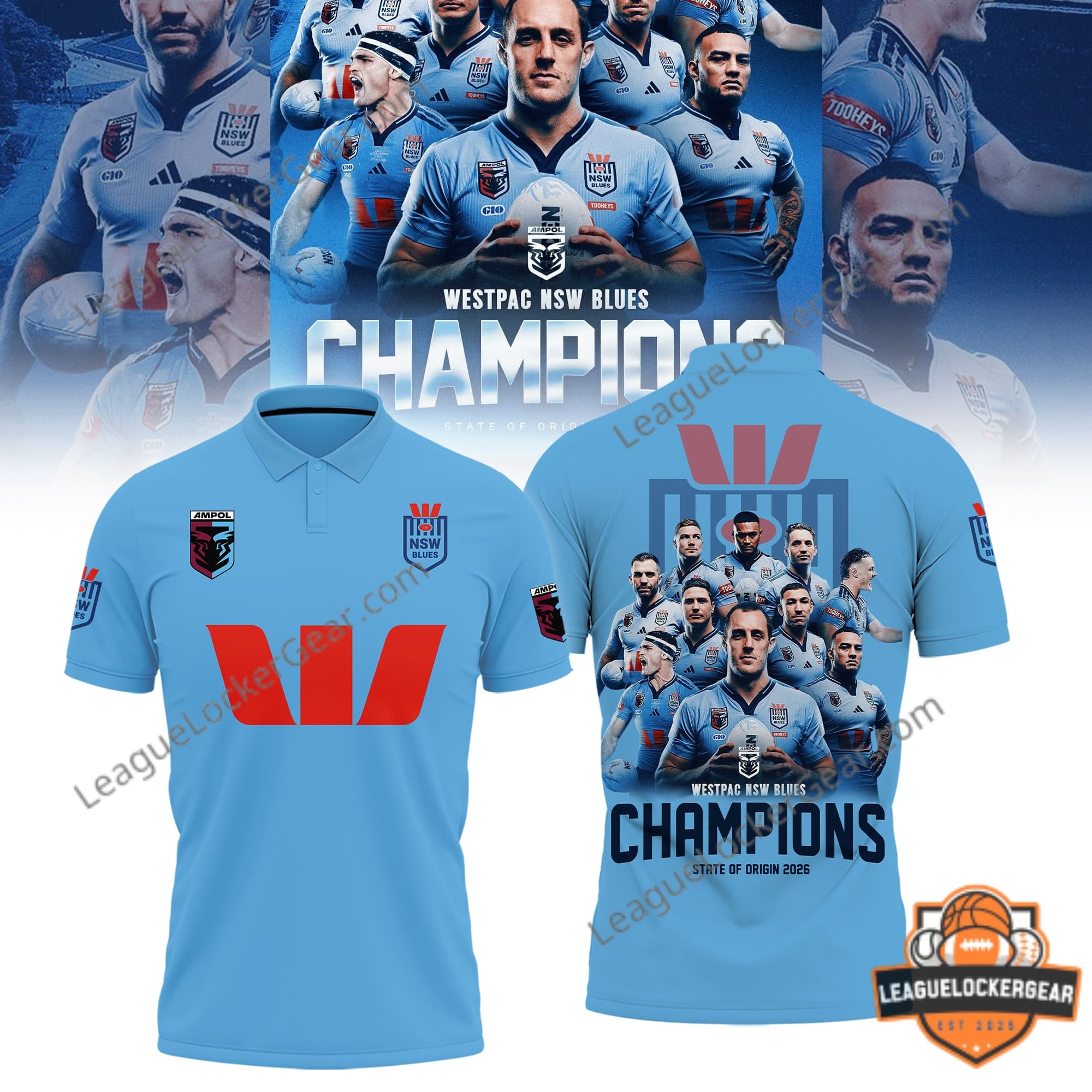 Westpac New South Wales Blues State of Origin 2026 Champions T-Shirt