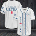 Stylish White Michelob Ultra Baseball Jersey - Perfect for Sports Enthusiasts! - Aopprinter