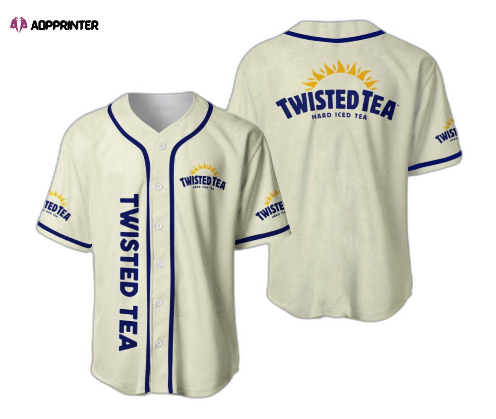 White Twisted Tea Baseball Shirt, Twisted Tea Baseball Jersey Shirt, Gift For Men - Aopprinter